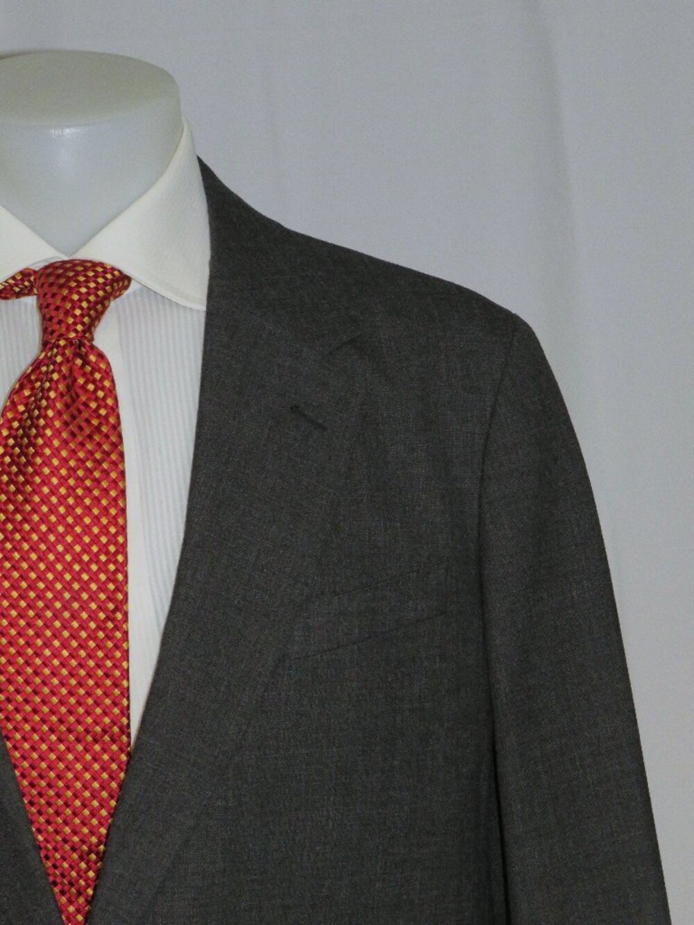 J. Crew Kenmare William Halstead Charcoal Fresco Wool Two Button Suit 44R NWT